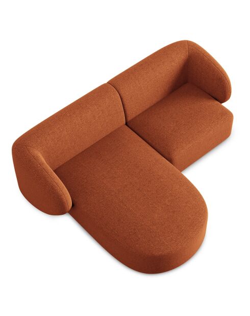 Canapé d'angle Gauche Modulaire Chiara 3 Places terracotta - 184x155x74 cm