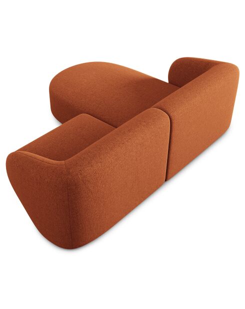 Canapé d'angle Gauche Modulaire Chiara 3 Places terracotta - 184x155x74 cm