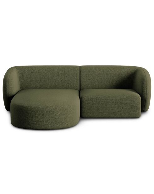 Canapé d'angle Gauche Modulaire Chiara 3 Places vert chiné - 184x155x74 cm