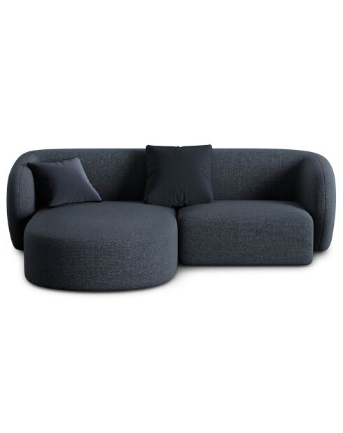 Canapé d'angle Gauche Modulaire Chiara 3 Places bleu - 184x155x74 cm