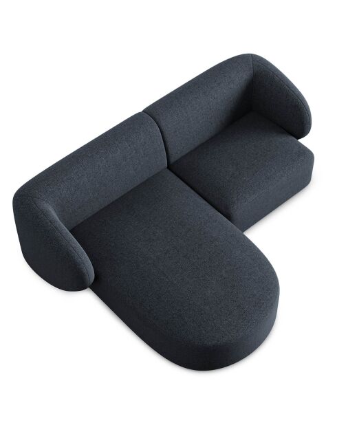 Canapé d'angle Gauche Modulaire Chiara 3 Places bleu - 184x155x74 cm