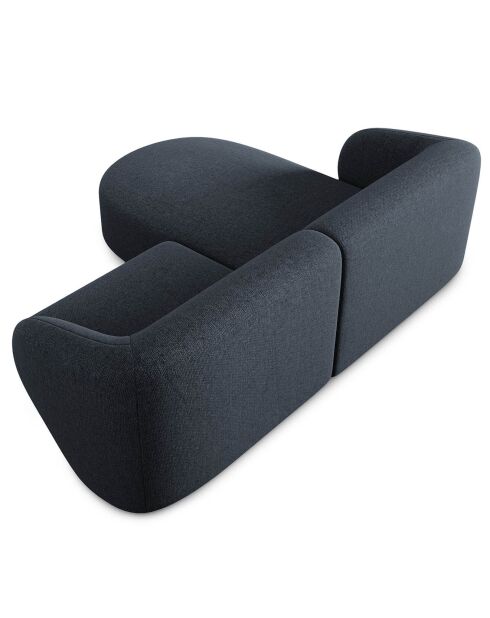 Canapé d'angle Gauche Modulaire Chiara 3 Places bleu - 184x155x74 cm