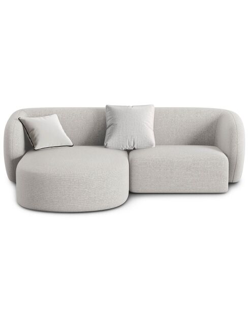 Canapé d'angle Gauche Modulaire Chiara 3 Places gris - 184x155x74 cm