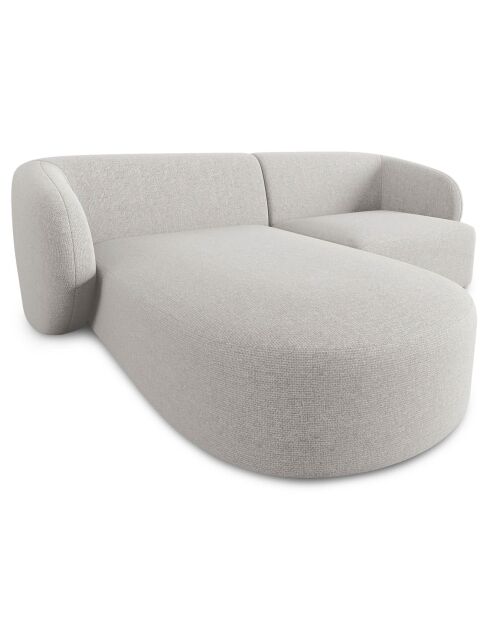 Canapé d'angle Gauche Modulaire Chiara 3 Places gris - 184x155x74 cm