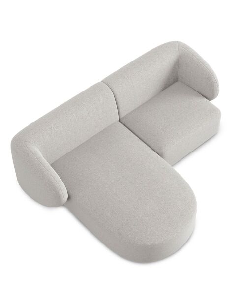 Canapé d'angle Gauche Modulaire Chiara 3 Places gris - 184x155x74 cm