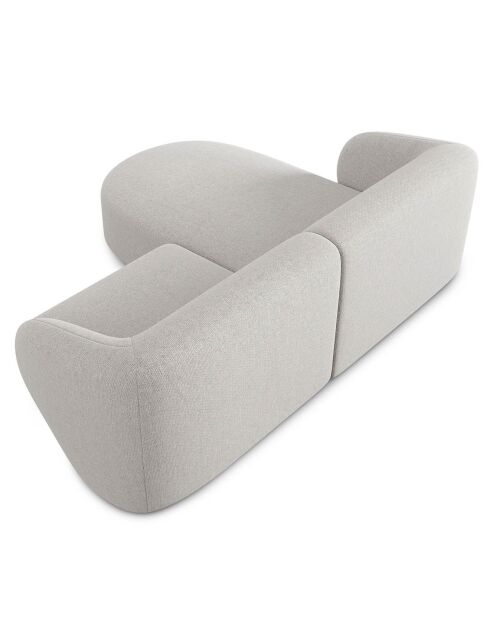 Canapé d'angle Gauche Modulaire Chiara 3 Places gris - 184x155x74 cm