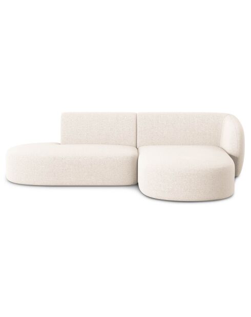 Canapé d'angle Ouvert Droit Modulaire Chiara 4 Places beige clair - 227x155x74 cm
