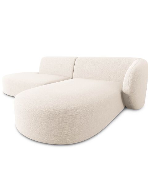 Canapé d'angle Ouvert Droit Modulaire Chiara 4 Places beige clair - 227x155x74 cm