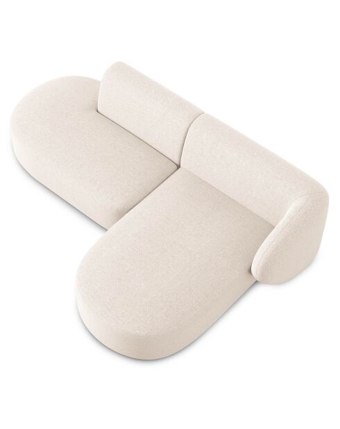 Canapé d'angle Ouvert Droit Modulaire Chiara 4 Places beige clair - 227x155x74 cm