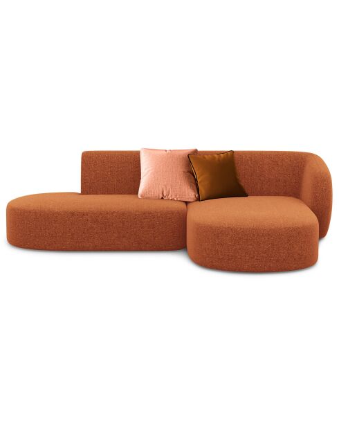 Canapé d'angle Ouvert Droit Modulaire Chiara 4 Places terracotta - 227x155x74 cm