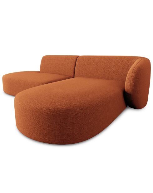 Canapé d'angle Ouvert Droit Modulaire Chiara 4 Places terracotta - 227x155x74 cm