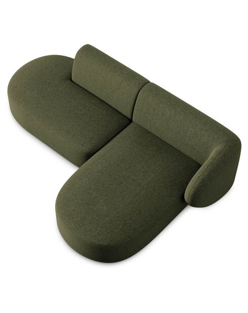 Canapé d'angle Ouvert Droit Modulaire Chiara 4 Places vert chiné - 227x155x74 cm