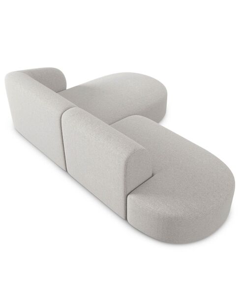 Canapé d'angle Ouvert Droit Modulaire Chiara 4 Places gris - 227x155x74 cm