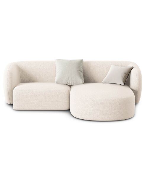 Canapé d'angle Droit Modulaire Chiara 3 Places beige clair - 184x155x74 cm