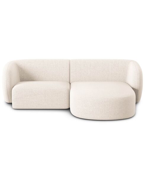Canapé d'angle Droit Modulaire Chiara 3 Places beige clair - 184x155x74 cm