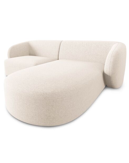 Canapé d'angle Droit Modulaire Chiara 3 Places beige clair - 184x155x74 cm