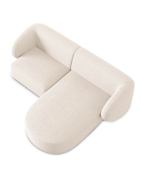 Canapé d'angle Droit Modulaire Chiara 3 Places beige clair - 184x155x74 cm