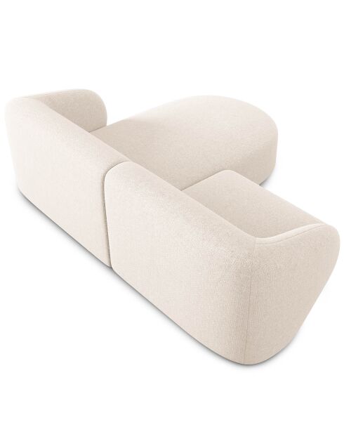 Canapé d'angle Droit Modulaire Chiara 3 Places beige clair - 184x155x74 cm