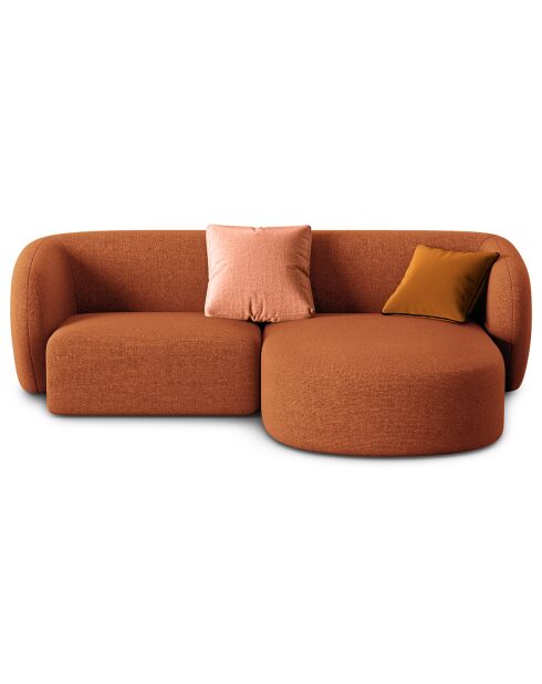 Canapé d'angle Droit Modulaire Chiara 3 Places terracotta - 184x155x74 cm