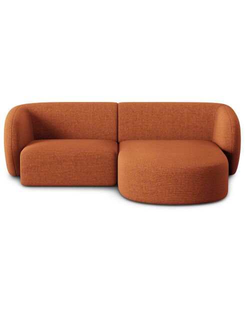 Canapé d'angle Droit Modulaire Chiara 3 Places terracotta - 184x155x74 cm