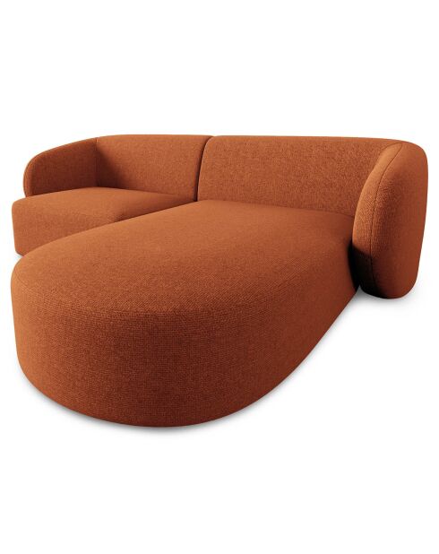 Canapé d'angle Droit Modulaire Chiara 3 Places terracotta - 184x155x74 cm