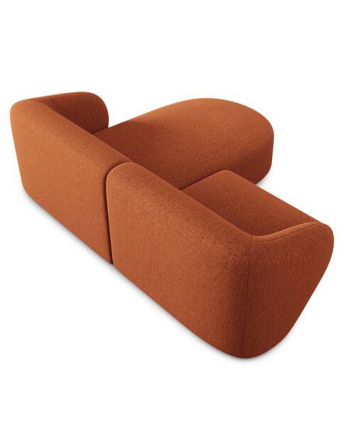 Canapé d'angle Droit Modulaire Chiara 3 Places terracotta - 184x155x74 cm