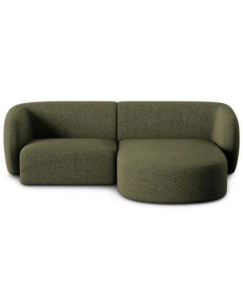 Canapé d'angle Droit Modulaire Chiara 3 Places vert chiné - 184x155x74 cm