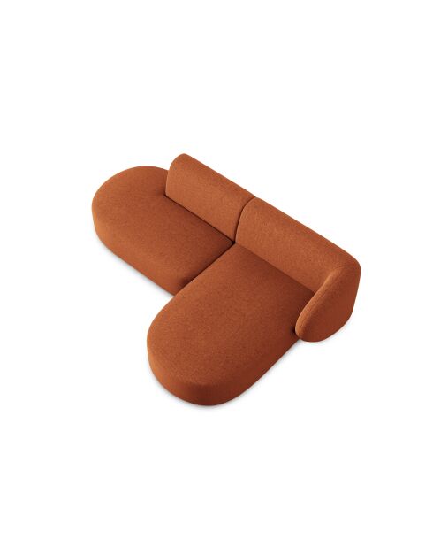 Canapé d'angle Droit Modulaire Chiara 3 Places terracotta - 184x155x74 cm