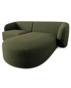 Canapé d'angle Droit Modulaire Chiara 3 Places vert chiné - 184x155x74 cm