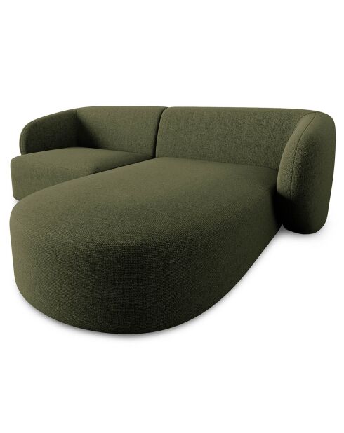 Canapé d'angle Droit Modulaire Chiara 3 Places vert chiné - 184x155x74 cm