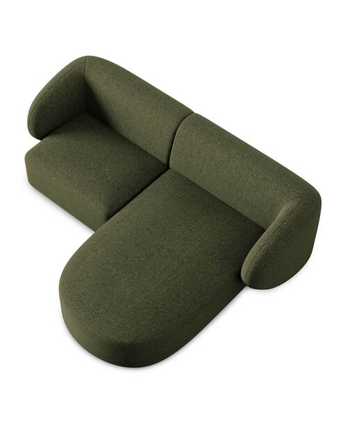 Canapé d'angle Droit Modulaire Chiara 3 Places vert chiné - 184x155x74 cm