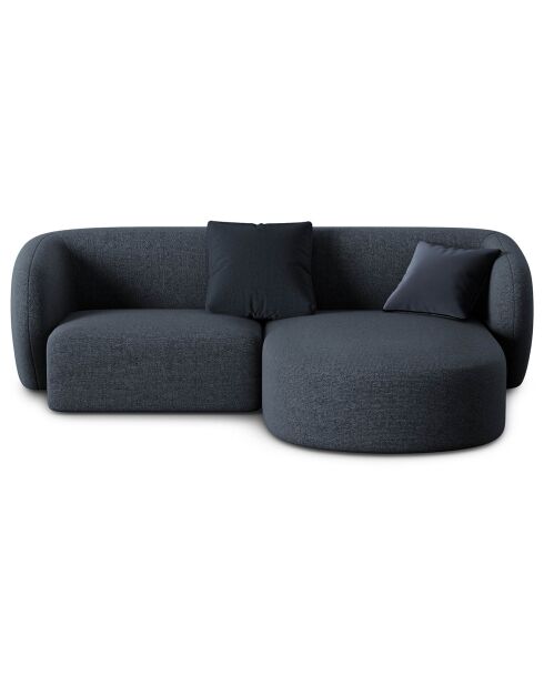 Canapé d'angle Droit Modulaire Chiara 3 Places bleu - 184x155x74 cm