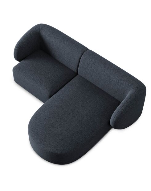 Canapé d'angle Droit Modulaire Chiara 3 Places bleu - 184x155x74 cm