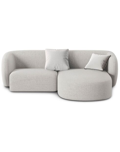 Canapé d'angle Droit Modulaire Chiara 3 Places gris - 184x155x74 cm