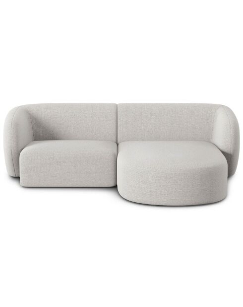 Canapé d'angle Droit Modulaire Chiara 3 Places gris - 184x155x74 cm