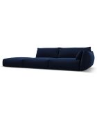 Canapé Gauche Velours Clau 4 Places bleu roi - 286x100x85 cm