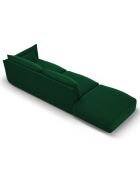 Canapé Gauche Velours Clau 4 Places vert bouteille - 286x100x85 cm