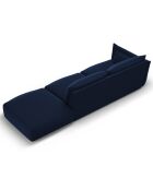 Canapé Droit Velours Clau 4 Places bleu roi - 286x100x85 cm