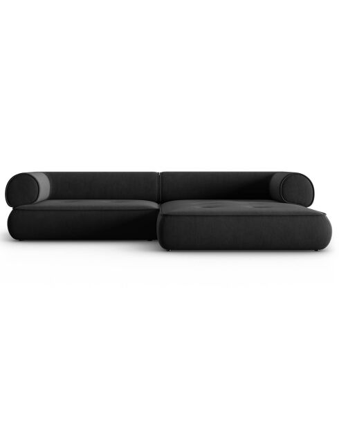 Canapé d'angle Droit Modulaire Lily 4 Places anthracite - 261x188x74 cm