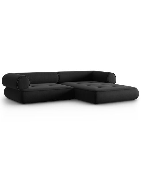 Canapé d'angle Droit Modulaire Lily 4 Places anthracite - 261x188x74 cm