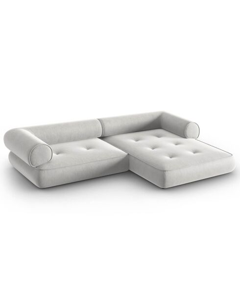Canapé d'angle Droit Modulaire Lily 4 Places gris clair - 261x188x74 cm