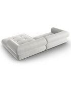 Canapé d'angle Droit Modulaire Lily 4 Places gris clair - 261x188x74 cm
