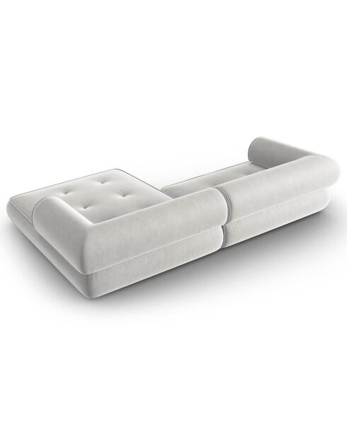 Canapé d'angle Droit Modulaire Lily 4 Places gris clair - 261x188x74 cm