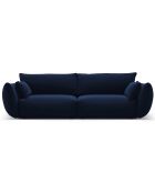 Canapé Velours Clau 3 Places bleu roi - 208x100x85 cm