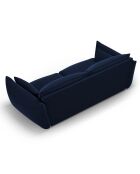 Canapé Velours Clau 3 Places bleu roi - 208x100x85 cm