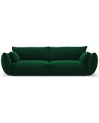 Canapé Velours Clau 3 Places vert bouteille - 208x100x85 cm