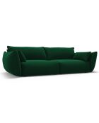 Canapé Velours Clau 3 Places vert bouteille - 208x100x85 cm