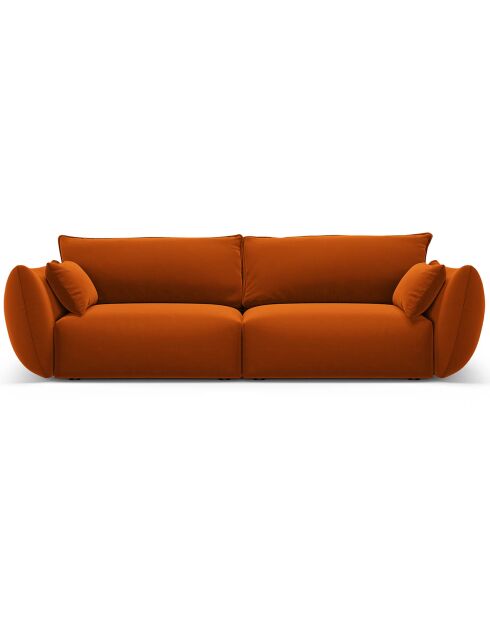 Canapé Velours Clau 3 Places terracotta - 208x100x85 cm
