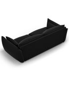 Canapé Velours Clau 3 Places noir - 208x100x85 cm