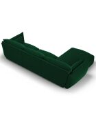 Canapé d'angle Gauche Velours Clau 4 Places vert bouteille - 300x166x85 cm